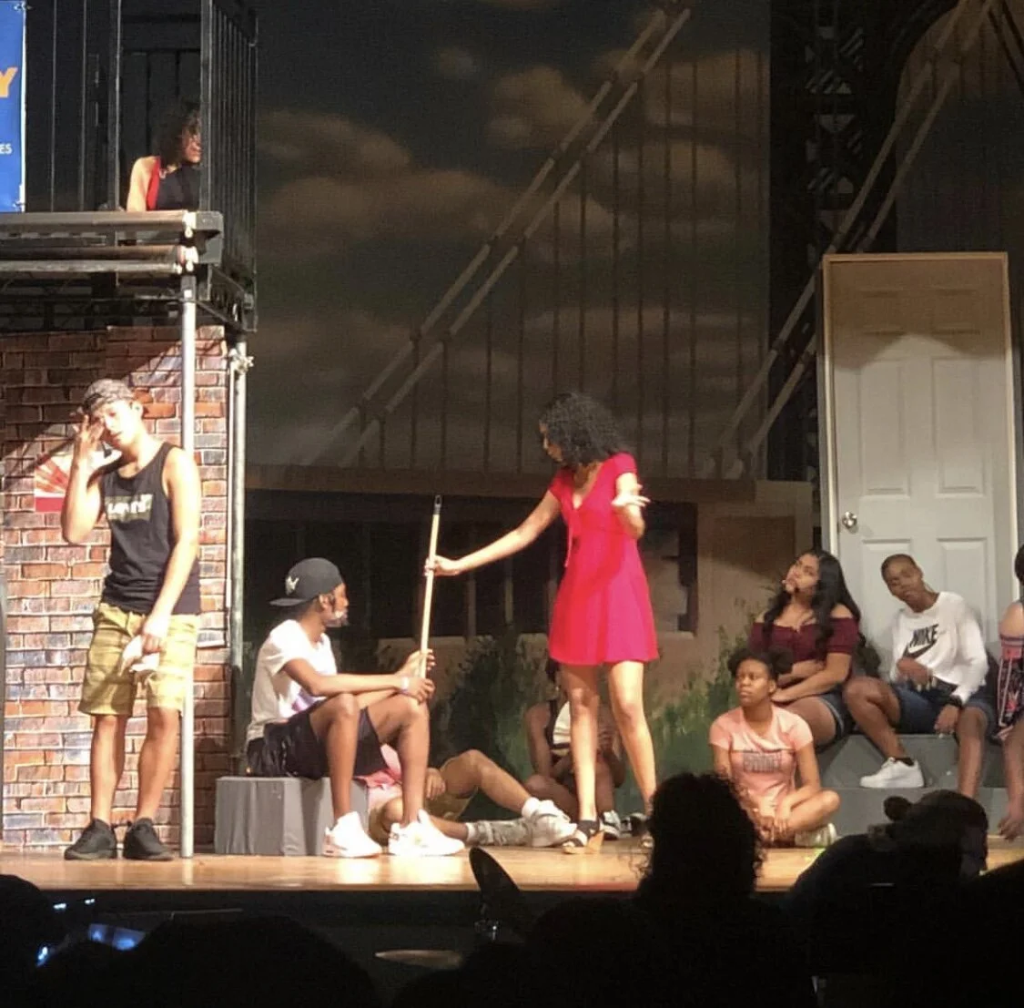 FDR High School's production of "In the Heights" where Amari was cast as Graffiti Pete.