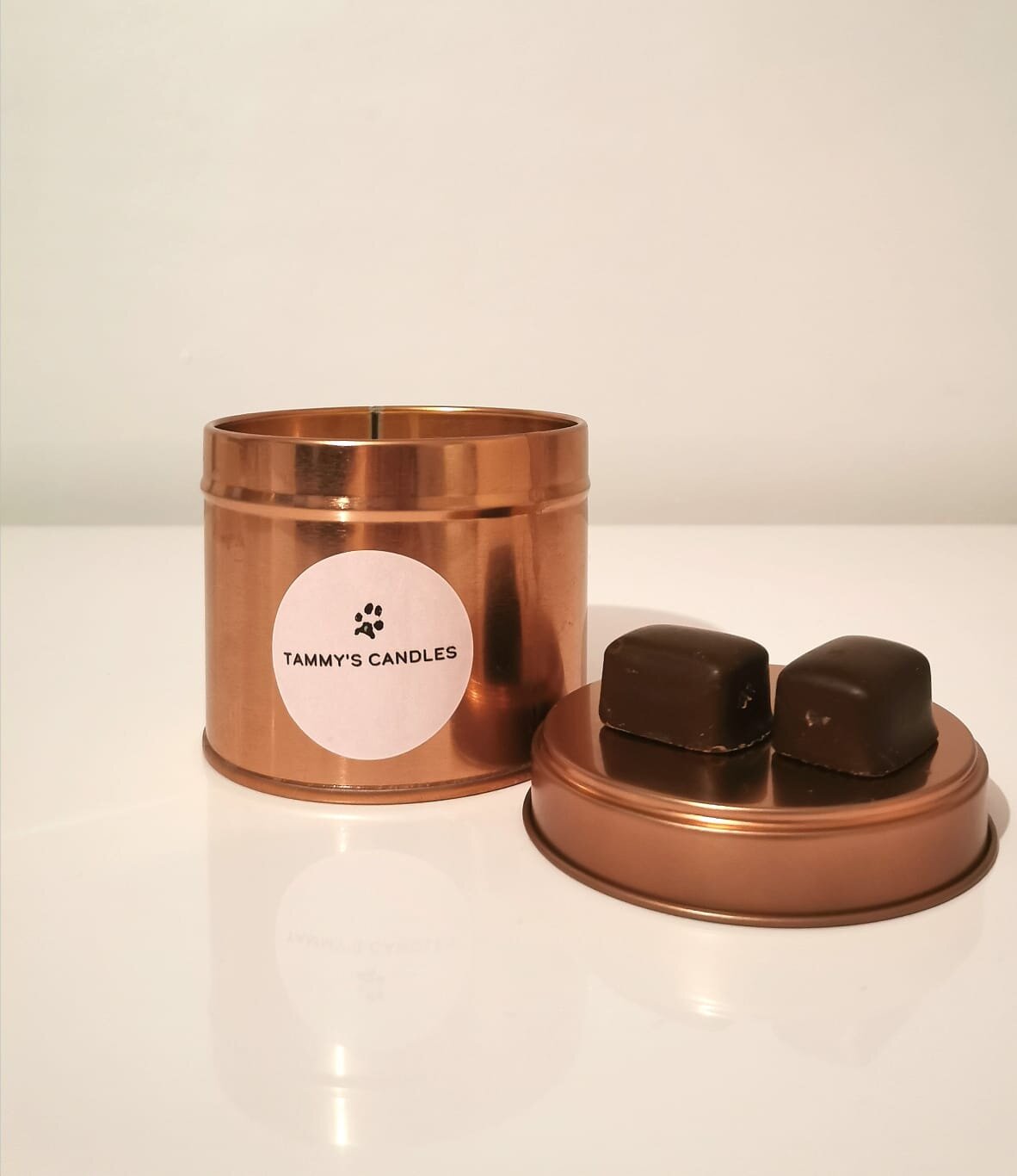 Rose Gold Tin and Lid - Belgian Chocolate