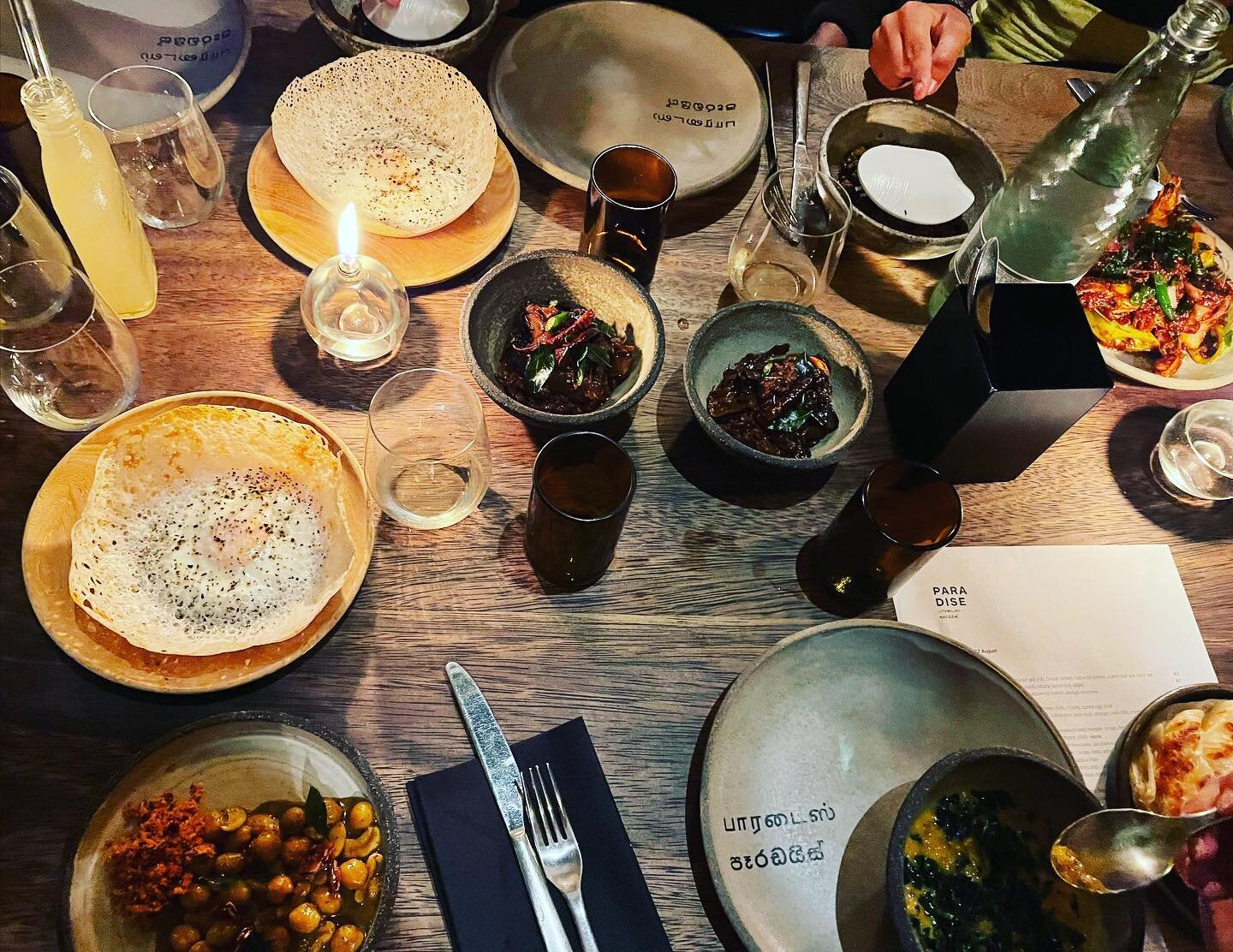 Absolutely phenomenal Sri Lankan meal @paradisesoho last night. Stunning flavors from ethically sourced produce, terrific service and vibe. Best part for me was finding @martinannaarndorfer 's Gr&uuml;ner Veltliner on tap from reusable mini-kegs spec