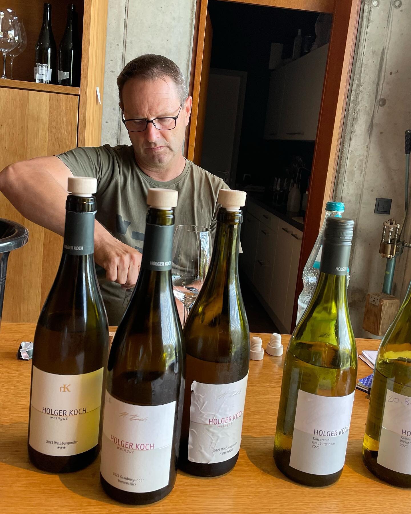 Into every family vacation, a little wine research must fall.

How could I be just a few winding roads and one Autobahn stretch away from Holger Koch's dazzling Pinots and Chards and not make the detour?

To my delight, he packed our impromptu visit 