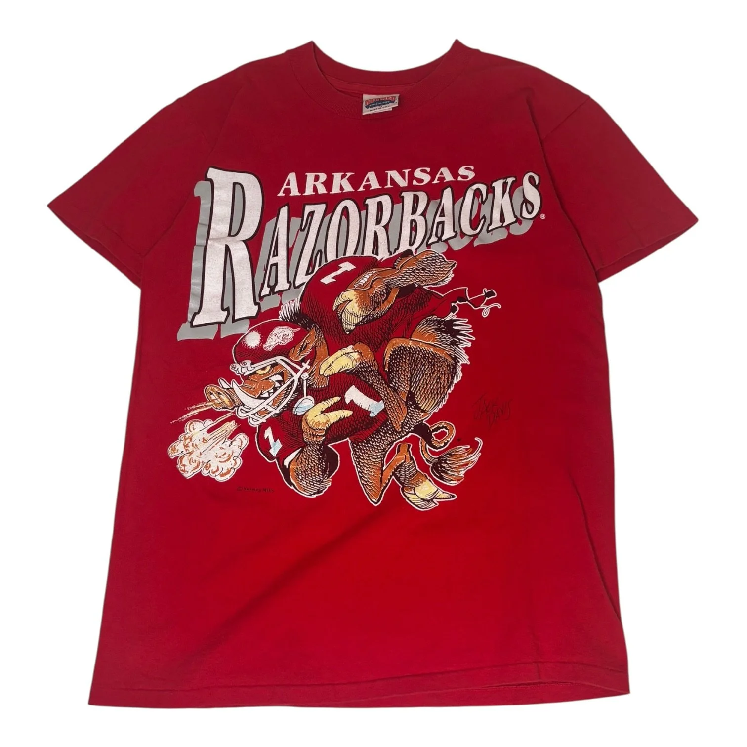 90s Arkansas Razorbacks Art Hog tee (M/L)