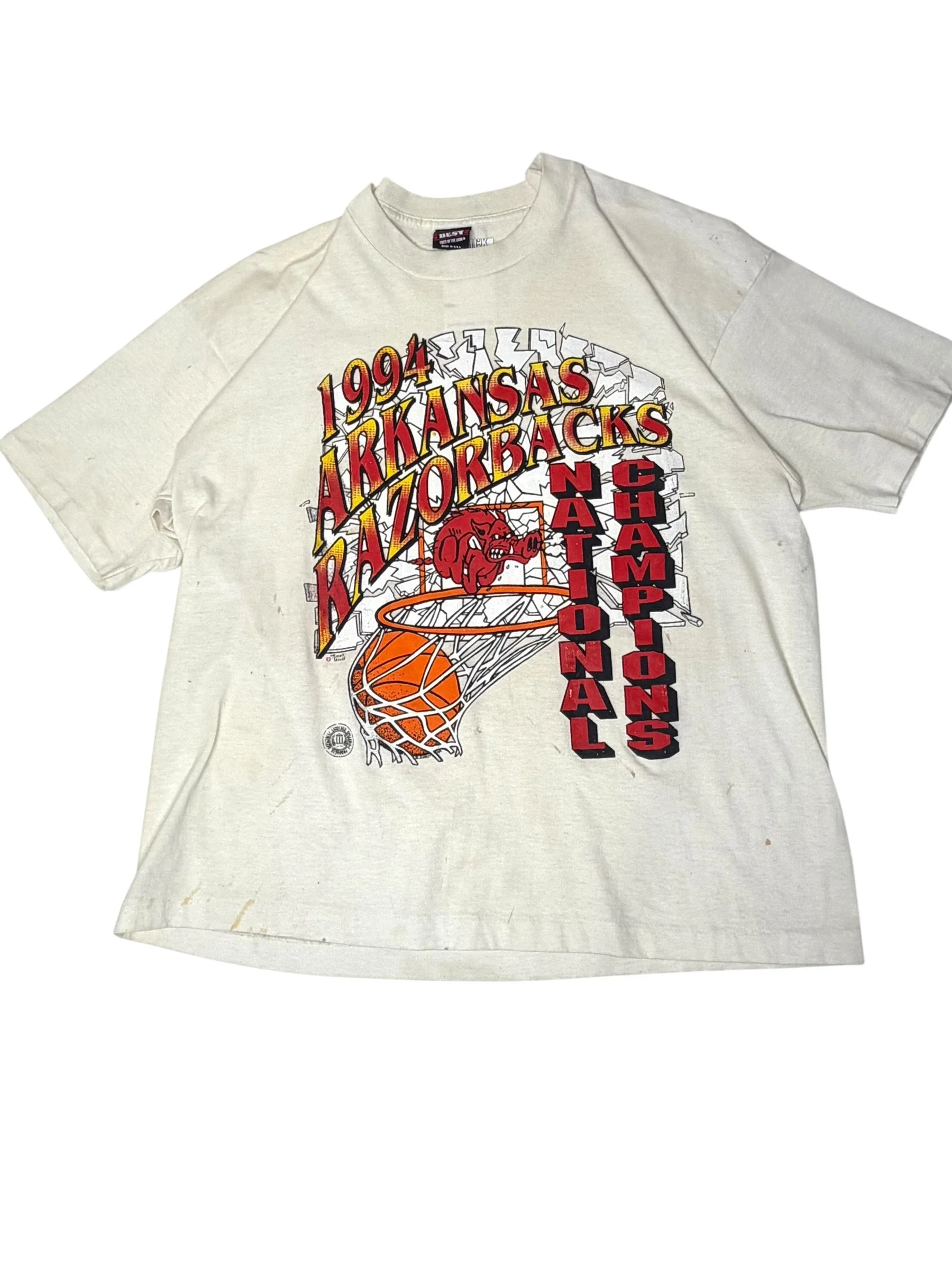 90s ARKANSAS RAZORBACK TEE (XL)