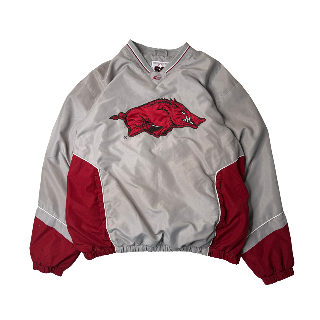 00s Arkansas Razorbacks windbreaker pullover jacket