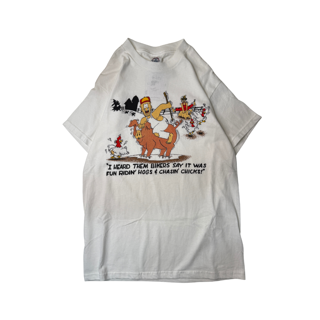 00s Arkansas Razorbacks "Ridin' Hogs Chasin' Chicks" tee