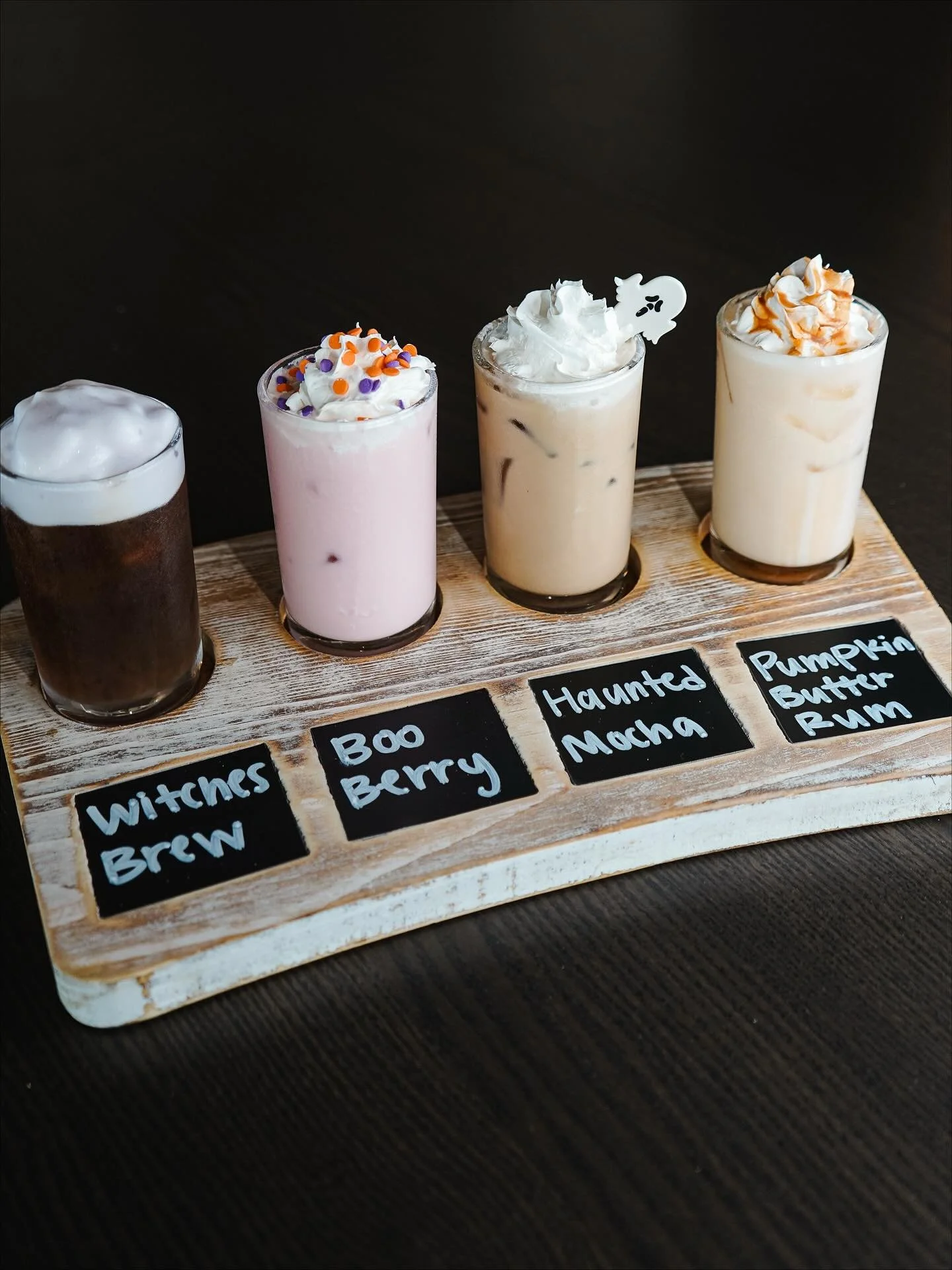 🎃👻 Our Spooky Flight has arrived! Available 10/26-10/31 only - Witches Brew, Boo Berry, Haunted Mocha & Pumpkin Butter Rum. Don’t miss this haunted lineup! ✨🕸️
#cozyseason #siptheseason #coffeeflight #coffeelover #stpetecoffee #tampacof