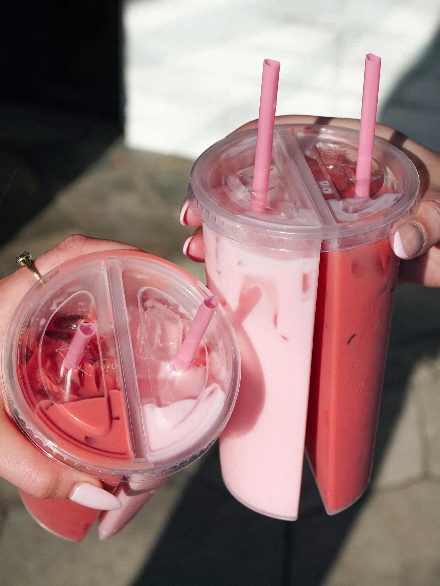 A perfect match, arriving tomorrow 💘
Red Velvet White Chocolate + Frosted Cherry in our limited-edition Split Cup ☕️ Available starting 2/13 while supplies last!!