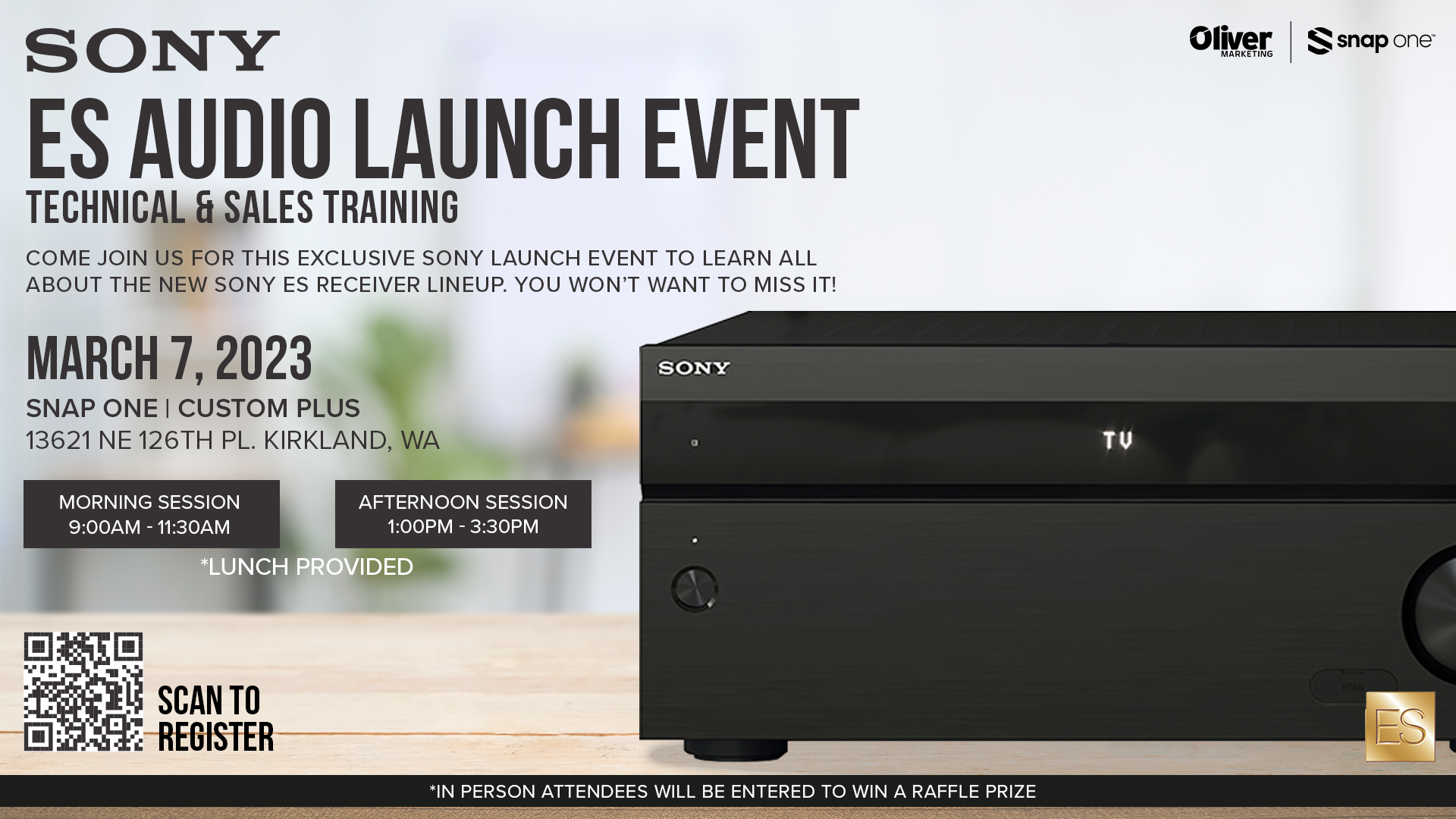 Sony ES Receiver Launch Event — Oliver Marketing