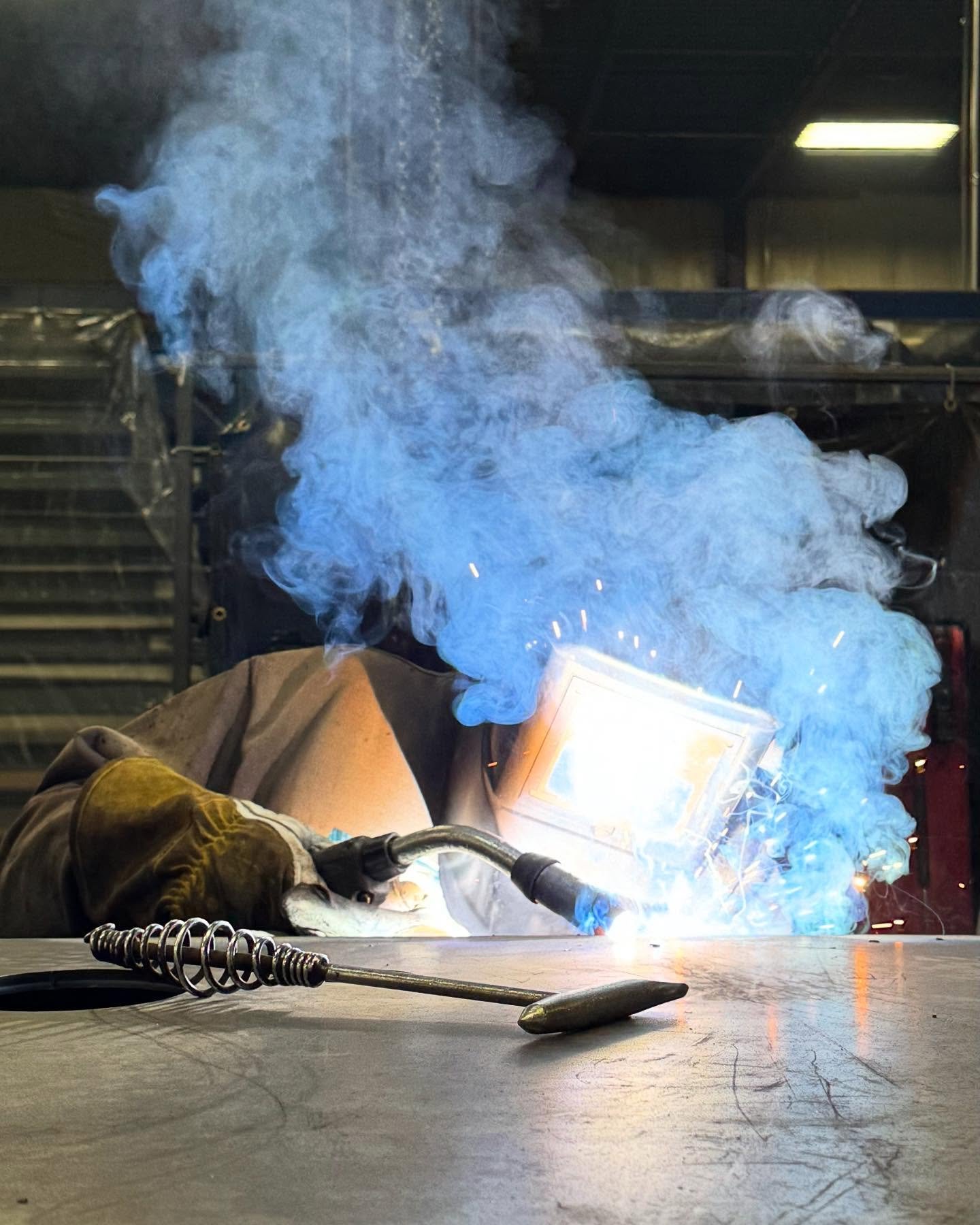 The sun sets so early these days. We get to work and it&rsquo;s dark, we leave and it&rsquo;s dark.  But we find light in the darkness by the of tip our welding torch! Here&rsquo;s to the beauty of winter and the sparks that keep us going 💪✨ #Weldin