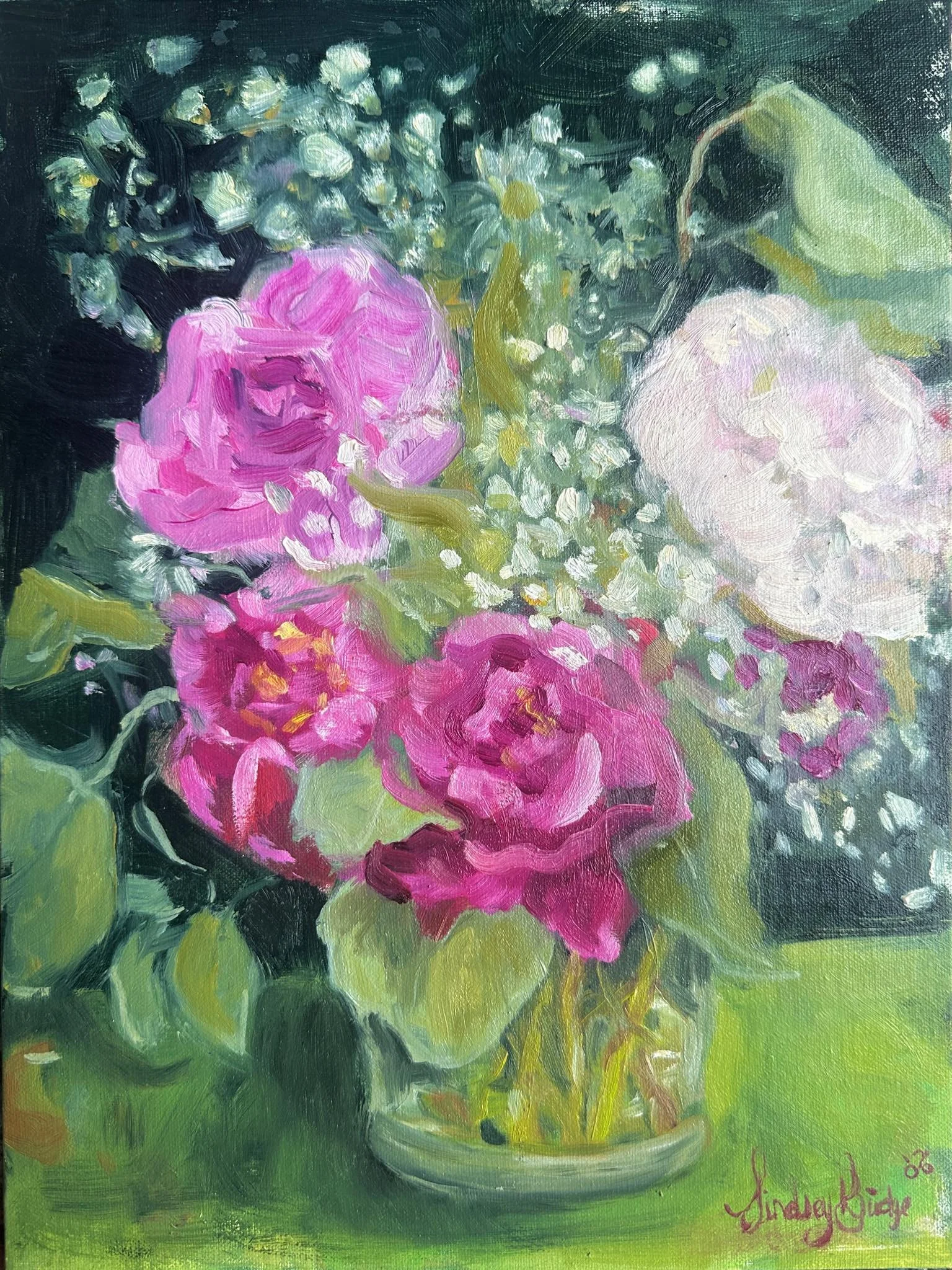 One does need a hint of color🌸 

Peony Bouquet 
16x12, Oil on canvas