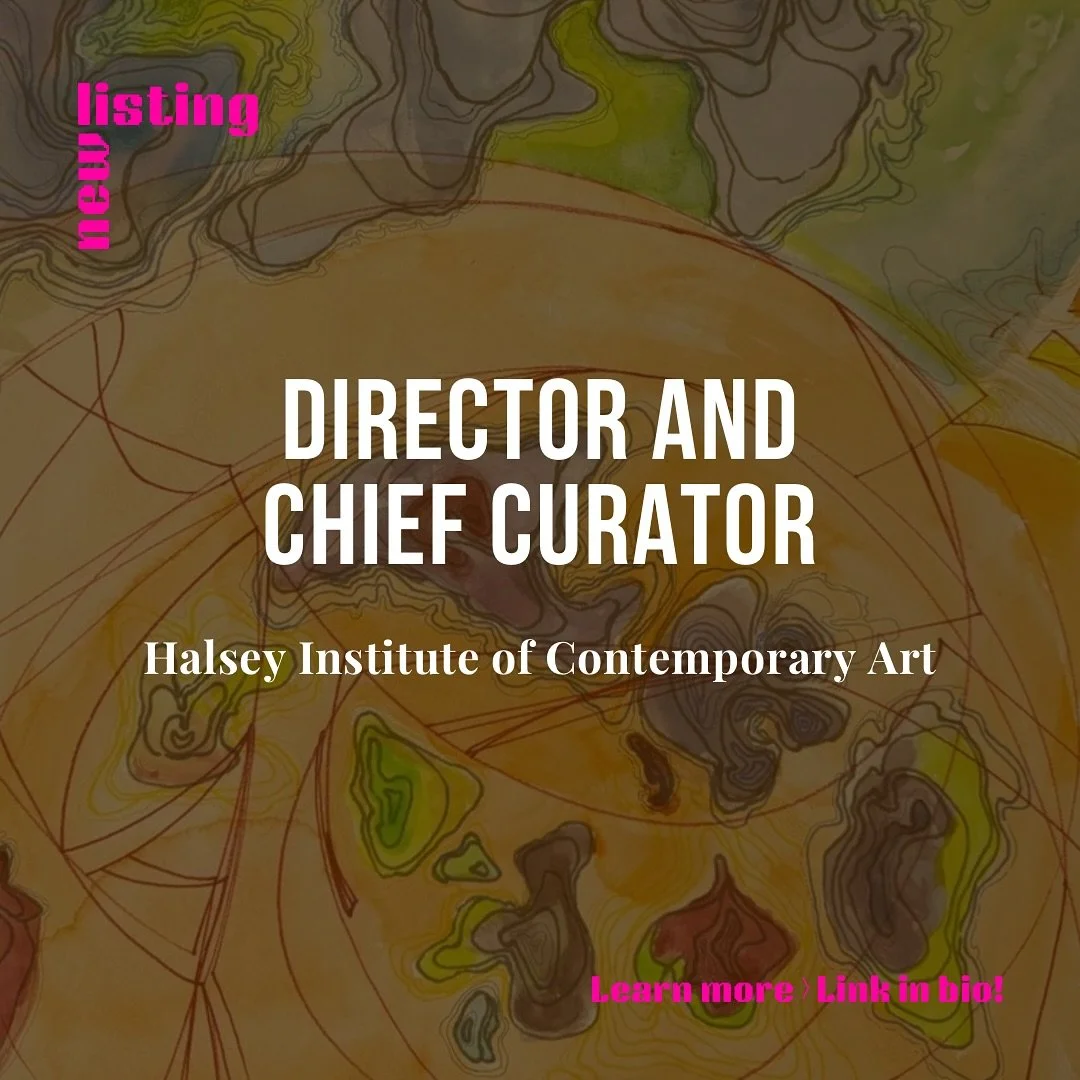 👩🏾‍💻New job listings! Click “The Gig” link in our bio to learn more and apply 💫
Director and Chief Curator - Halsey Institute of Contemporary Art @halsey_institute 
Associate Director of Academic Engagement and Programs - Art Mu