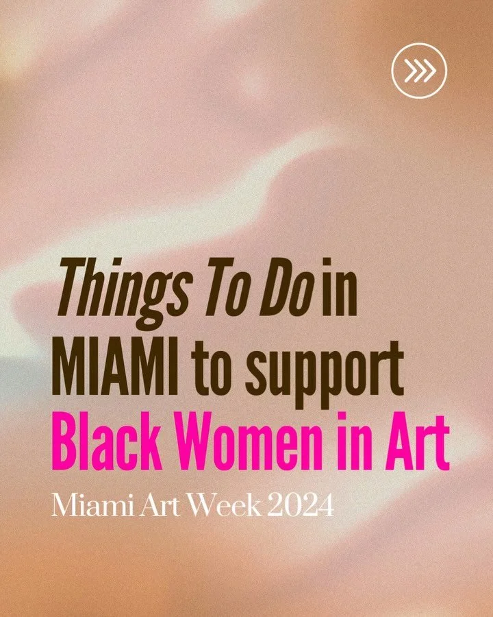 THINGS TO DO!! Miami Art Week 2024 edition - ⏭️ Swipe to see the BWVA’s to support while you’re in Miami for the buzzing art scene!
Art Basel Miami Beach:
@jenkinsjohnsongallery Booth B16
@nicolavassellgallery Booth E21
@welancora Booth