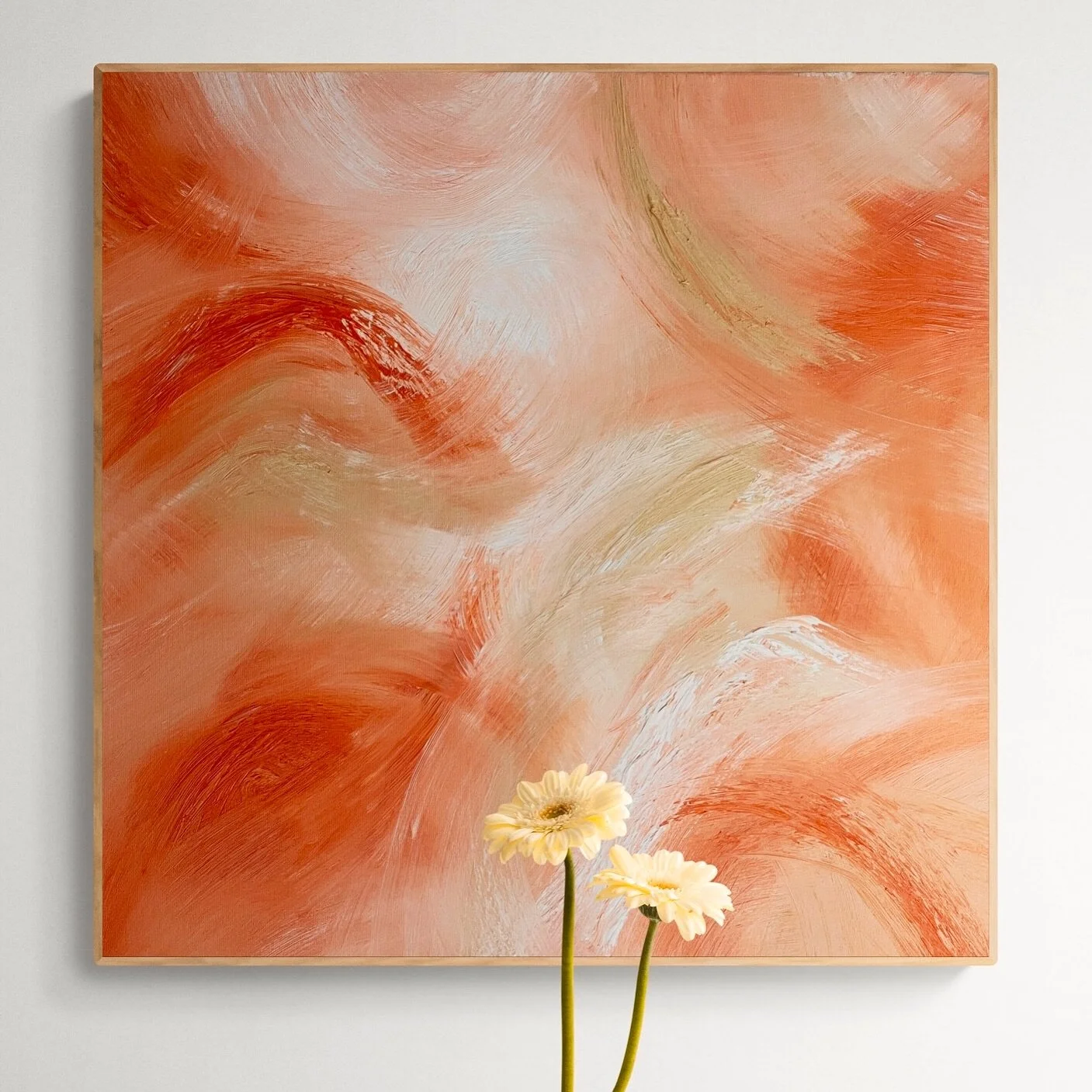 Bold Beauty | &lsquo;Uneven Terrain&rsquo;, Oil on Italian Canvas, 50 x 50cm. Orange is one of my favourite colours to work with (you may have noticed!😊) I&rsquo;ve just dropped this new abstract painting. It&rsquo;s available now on several platfor