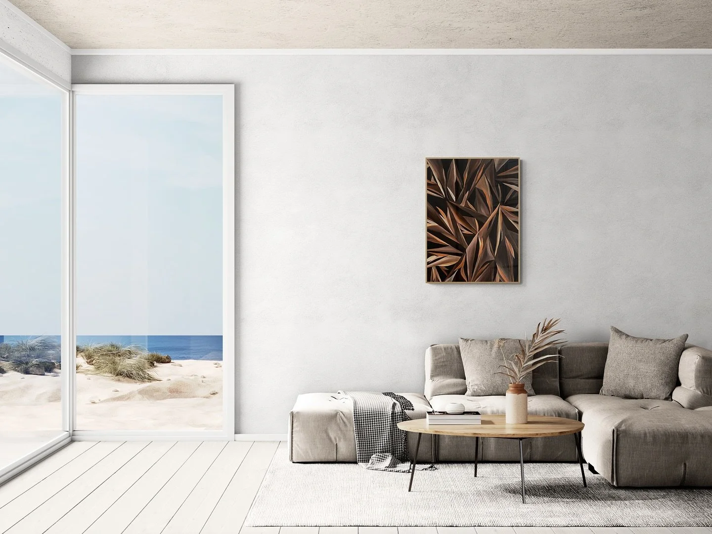 &lsquo;Below the geometric surface&rsquo;, Oil on canvas, Framed, 76cm x 61cm x 3.5cm

Unpacking the mysteries of layers, dimension and the hidden dynamics at play. The ancient, interconnected roots, telling the story of generations past, from captiv