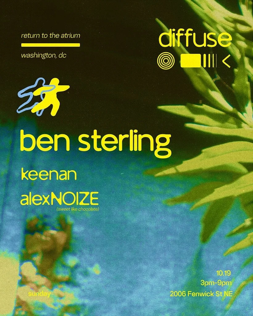 DC chronicles incoming. @diffuse.dc debut alongside some characters: @bensterling_dj + my guy @keenan_sounds 

sunday funday october 19th 🫡 🫡