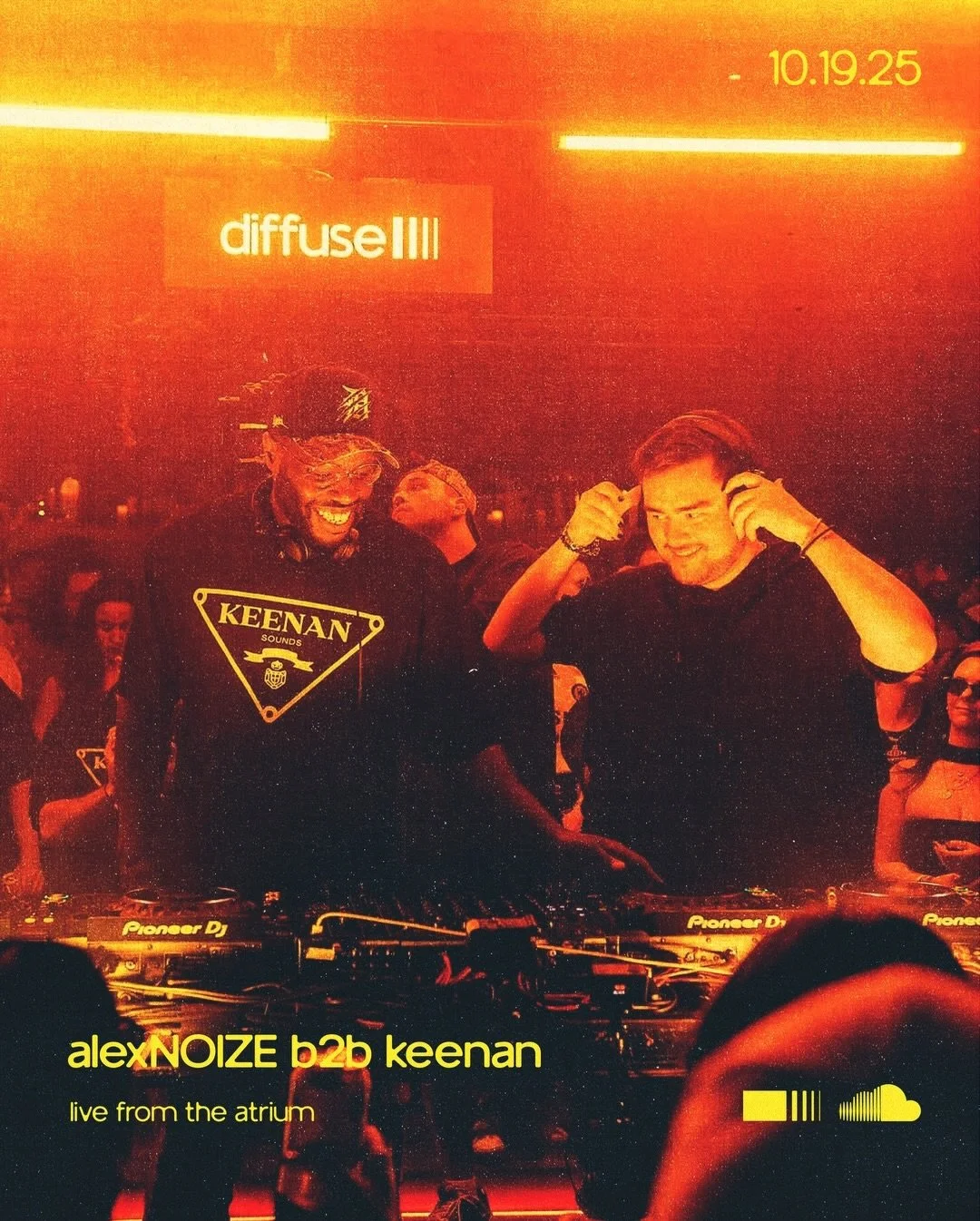 promised i'd upload more full sets so: alexNOIZE b2b @keenan_sounds for @diffuse.dc out now on Soundcloud.

still unsure who OK'd this b2b but 100% one of my favourite sets to play last year. 

felt great repping the @itssweetlikechocolate sound out 