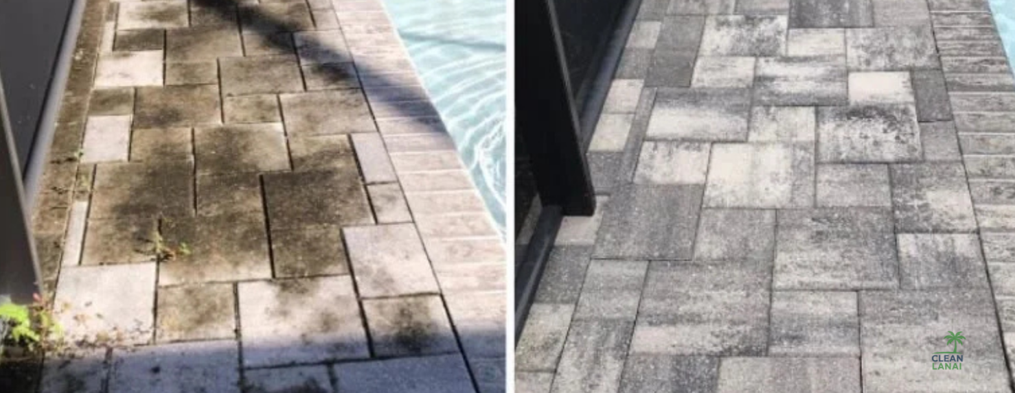 Soft wash lanai cleaning in Florida home by Clean Lanai.