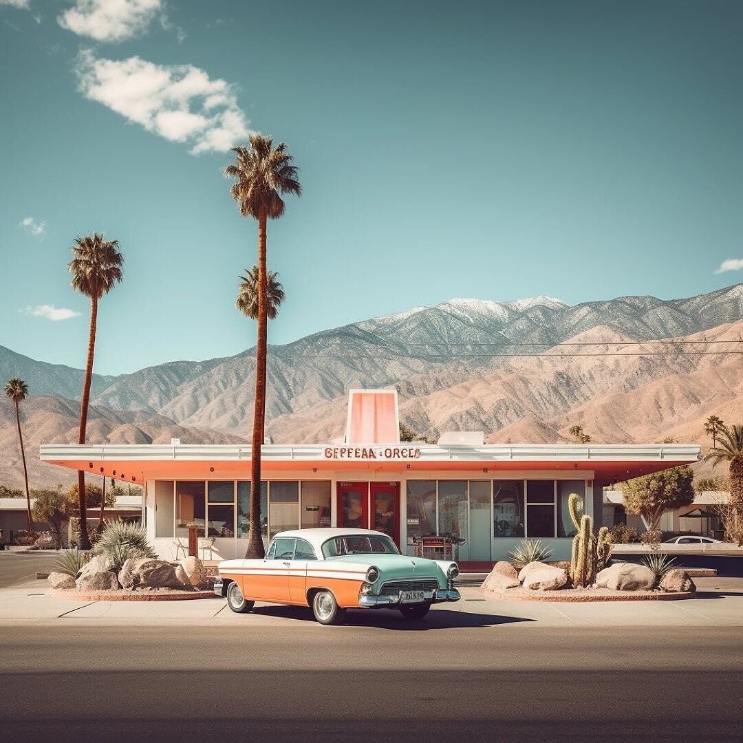 Digging everything about these Palm Springs inspired AI images from the team at @soukiemodern