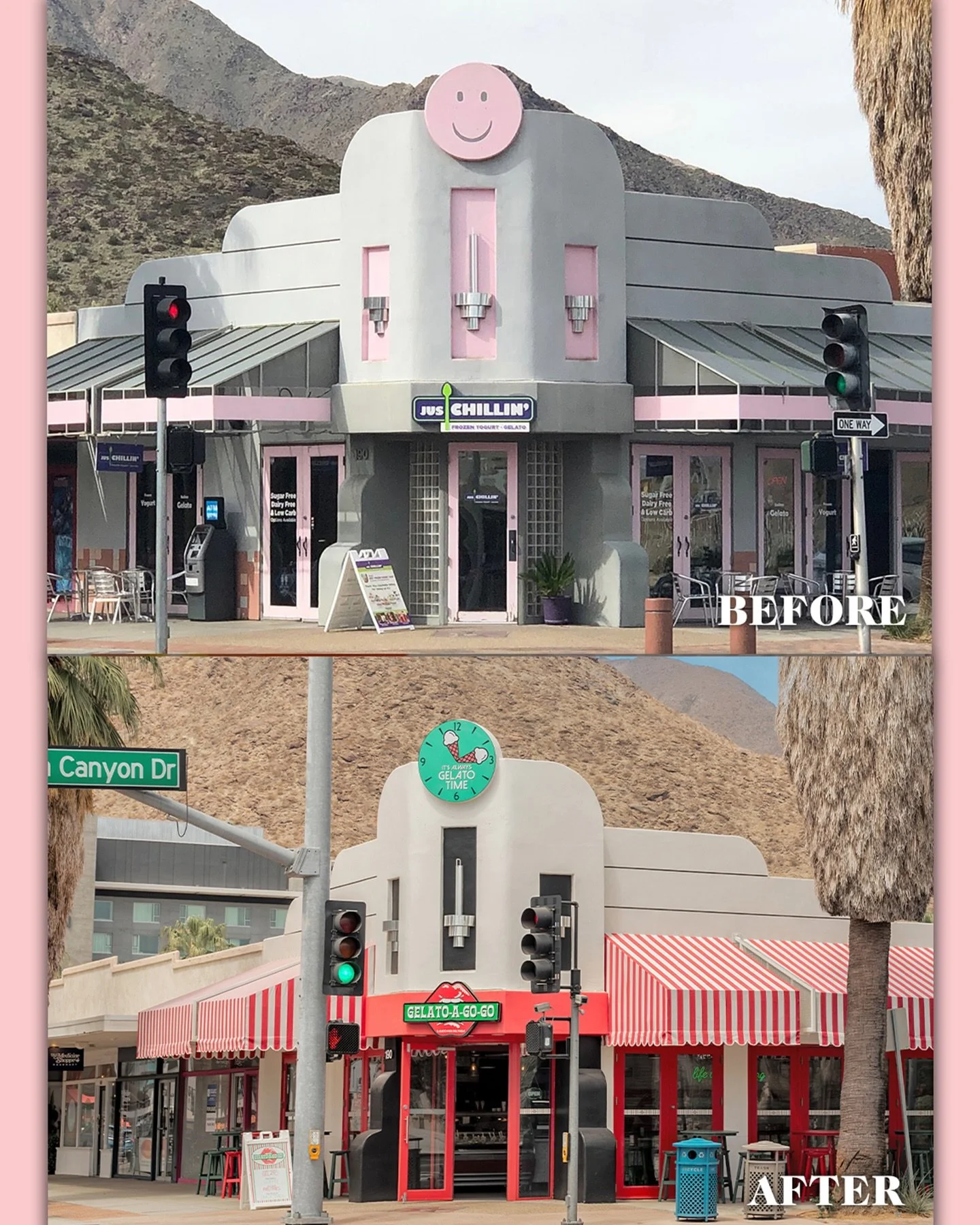 Our Gelato-A-Go-Go branding and interior design project is now up on our website and we couldn&rsquo;t be prouder. 😊
So if you&rsquo;d like to see what&rsquo;s going on inside and read how we developed the name, branding and shop design, head to des