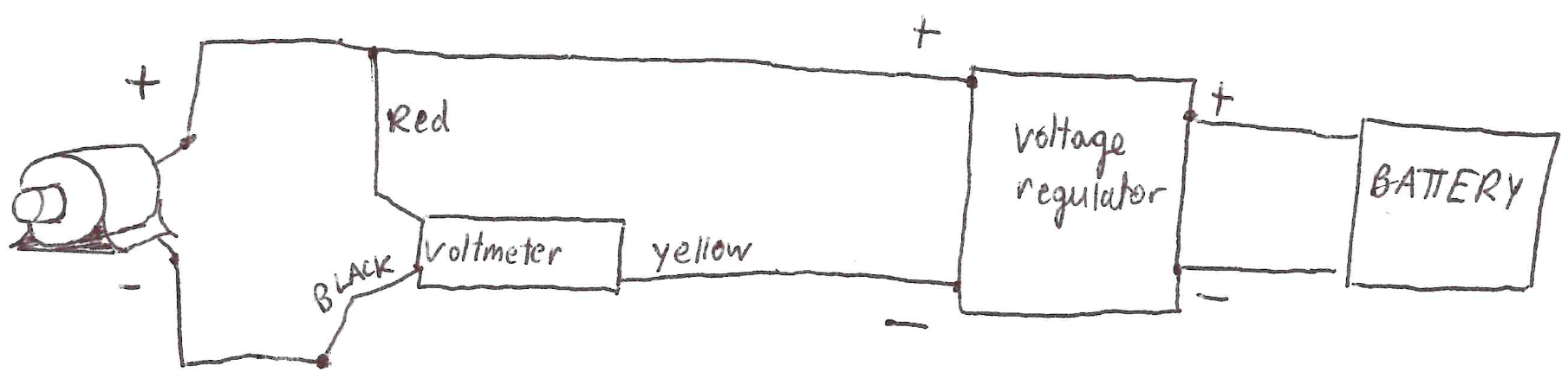 Sketch outlining wiring for prototype.