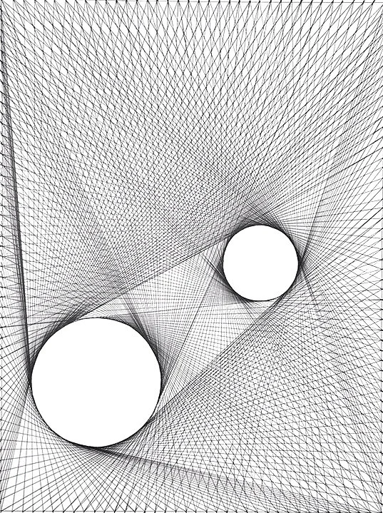 drawing for a string sculpture i