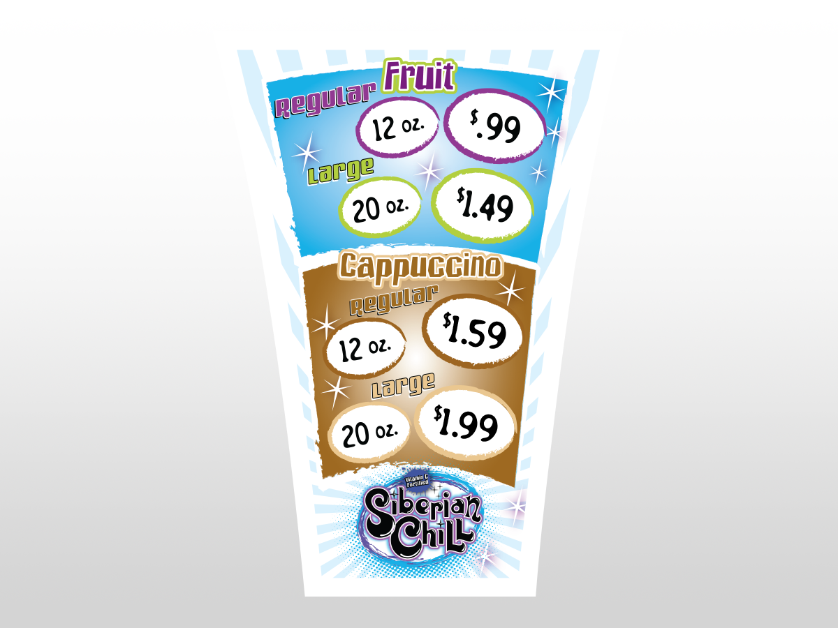 Menu Decal Dual Fruit/Cappuccino