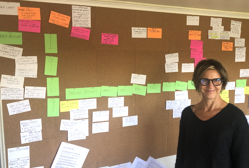 Mapping out the story.