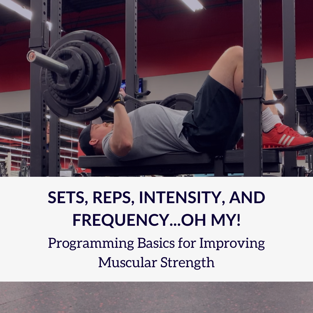 Sets, Reps, Intensity, and Frequency...OH MY! Programming Basics for Improving Muscular Strength.