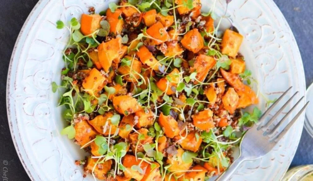 Fall Quinoa Salad with Microgreens