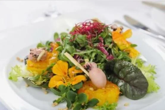 Microgreens Salad with Swiss Chard