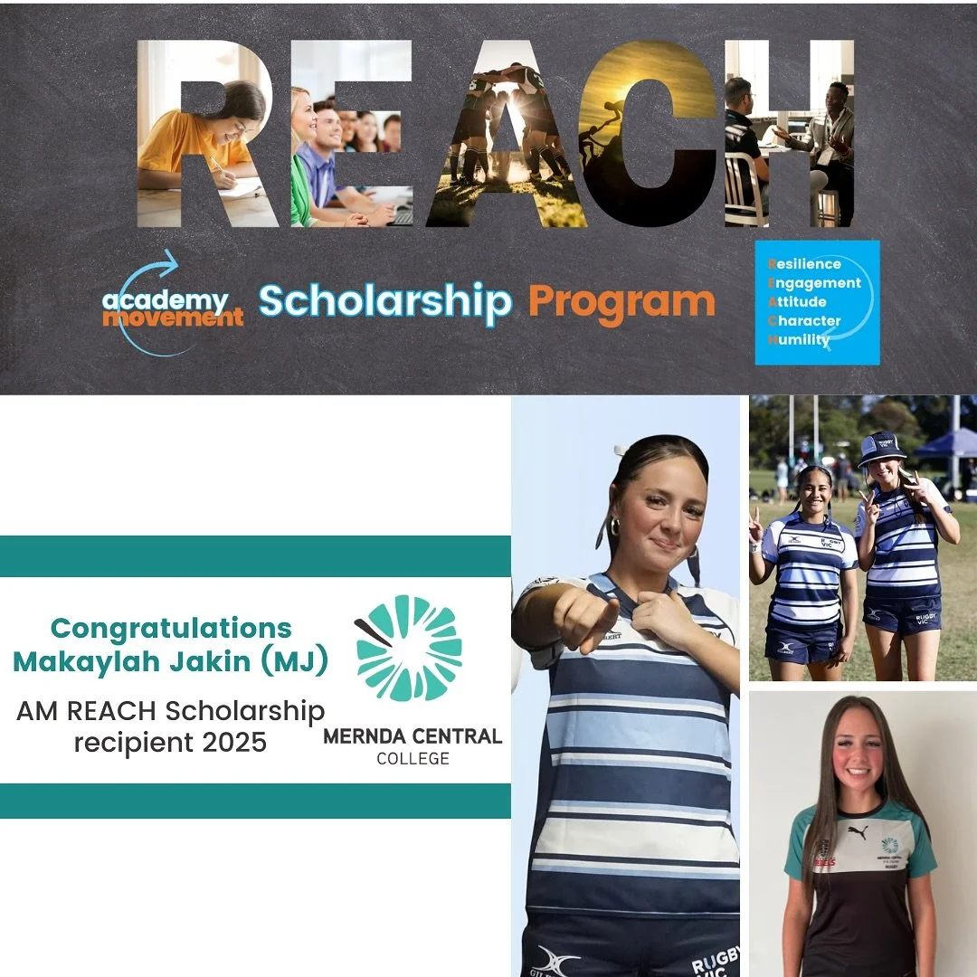 A big congratulations to MJ from the Mernda Central College Rugby Academy on receiving a REACH scholarship this year. MJ was new to rugby at the start of last year and has embraced and embodied the values of REACH and rugby union since joining the ac