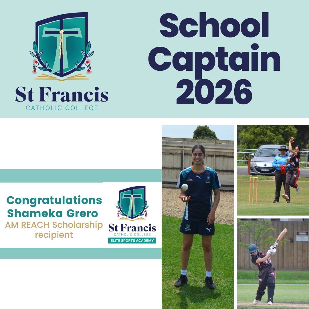 A huge congratulations to @stfranciscatholiccollege Elite Sports Academy student Shameka Grero on being named school captain for 2026.

Shameka is an exceptional cricket player, student and leader who has been an @academymovement REACH Scholarship re