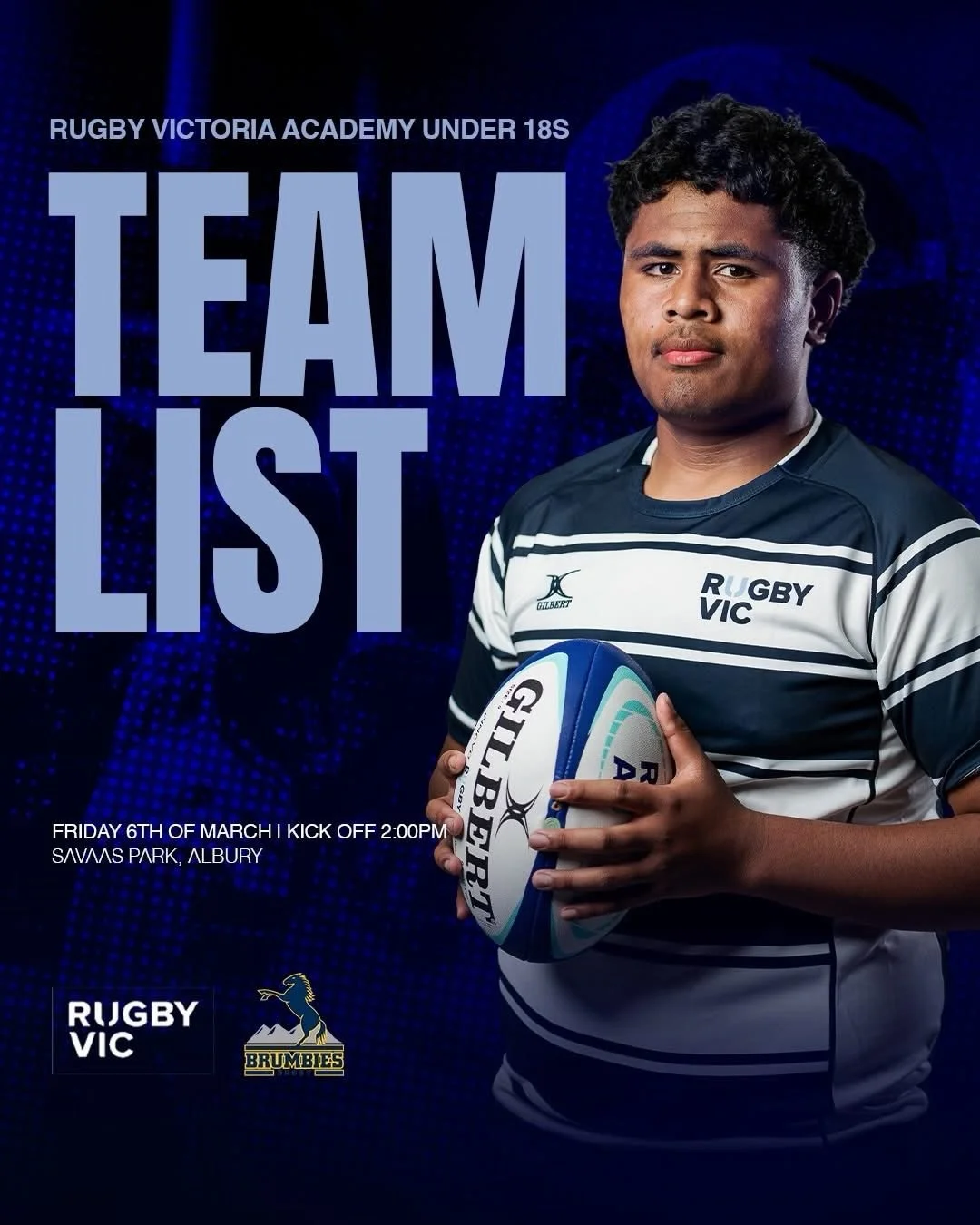 All the best to @rugbyvictoria U18&rsquo;s boys team for their game against the @brumbiesrugby U18&rsquo;s today. We want to acknowledge in particular Academy Movement school players from @larasecondarycollege Baylee Kinash, Kohen Tavita and Ihaka To