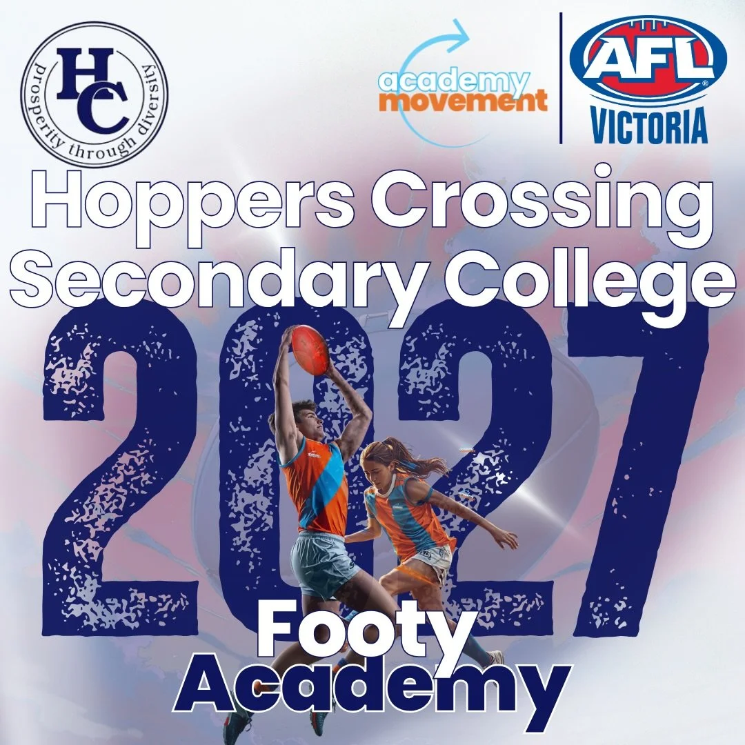 @hcschcsc Launches AFL Academy in 2027
Hoppers Crossing Secondary College, in partnership with Academy Movement and @aflvictoria, are proud to announce the launch of a subject-based AFL Academy commencing at the College in 2027.

The HCSC AFL Academy