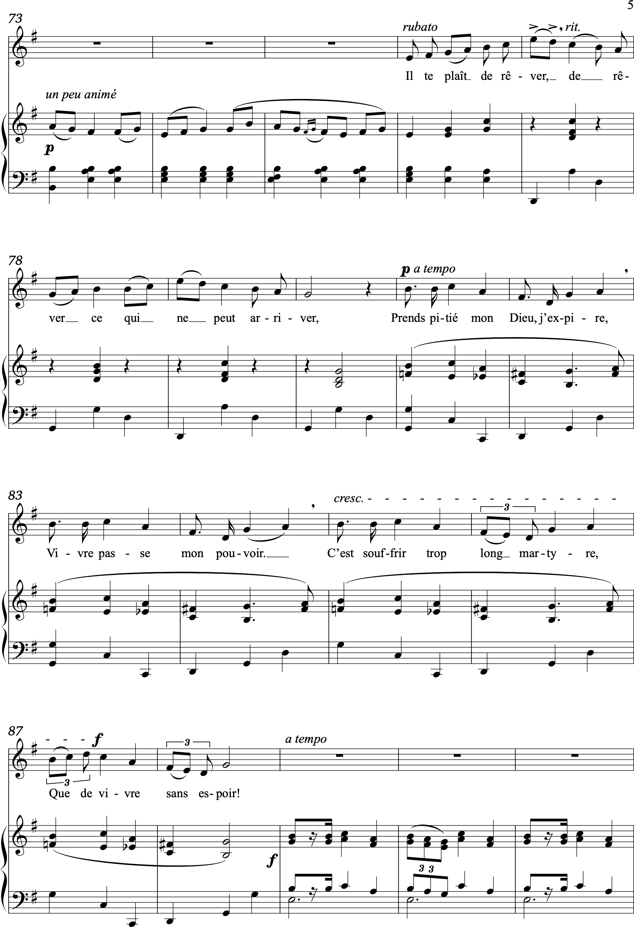 Viardot, Pauline: Faible coeur (after Chopin) - E minor