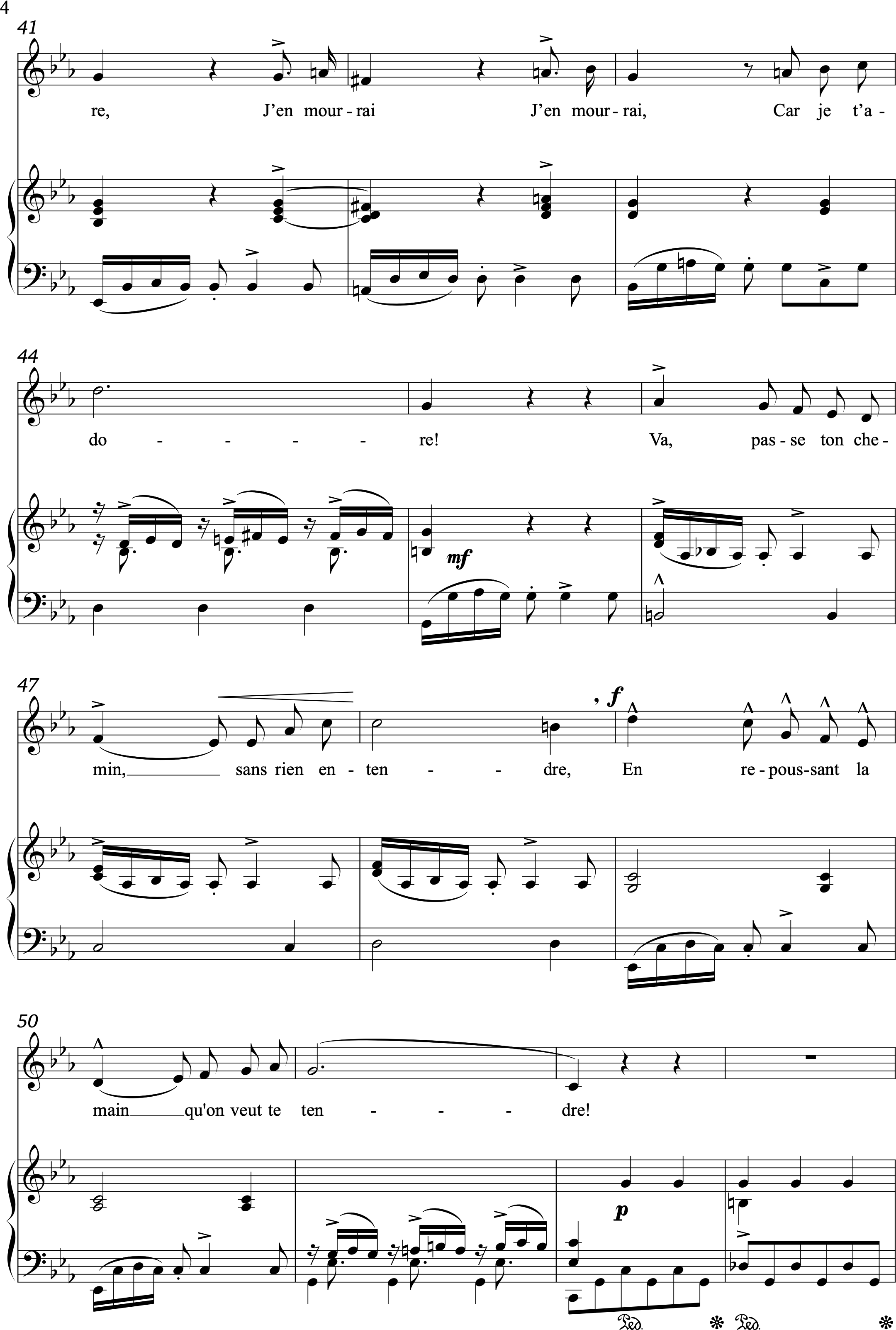 Viardot, Pauline: J'en mourrai - C minor