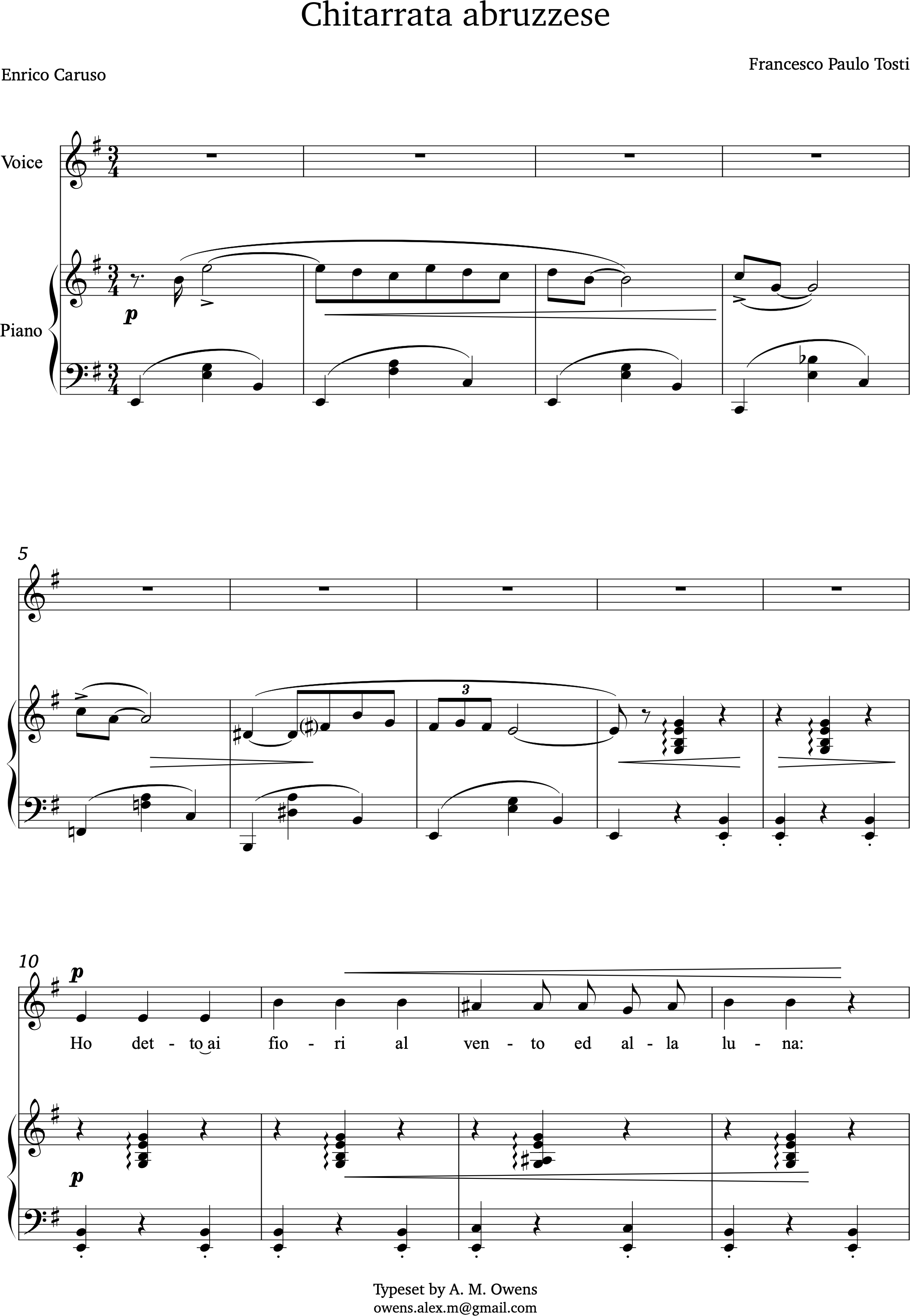 Tosti, Francesco: Chitarrata abruzzese - E minor