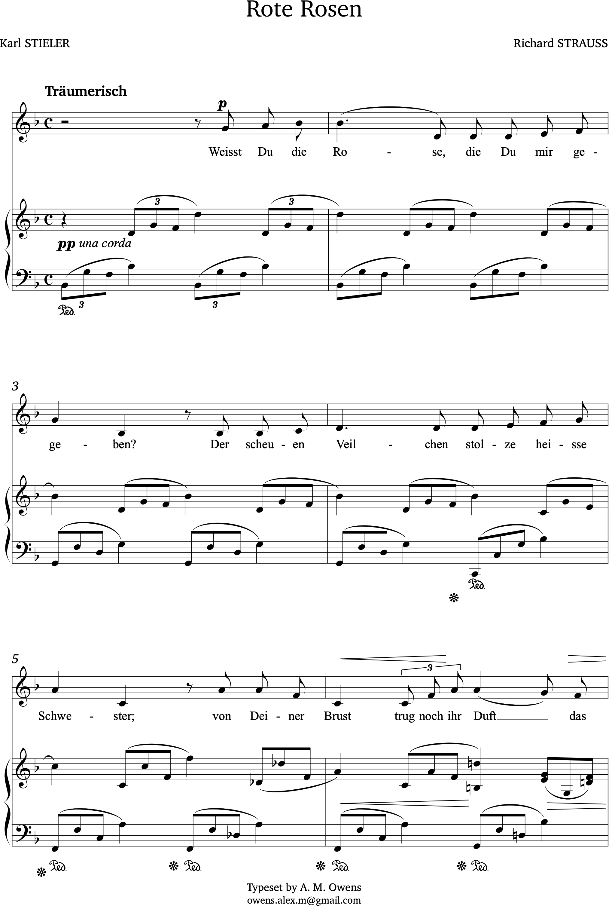 Strauss, Richard: Rote Rosen - F major