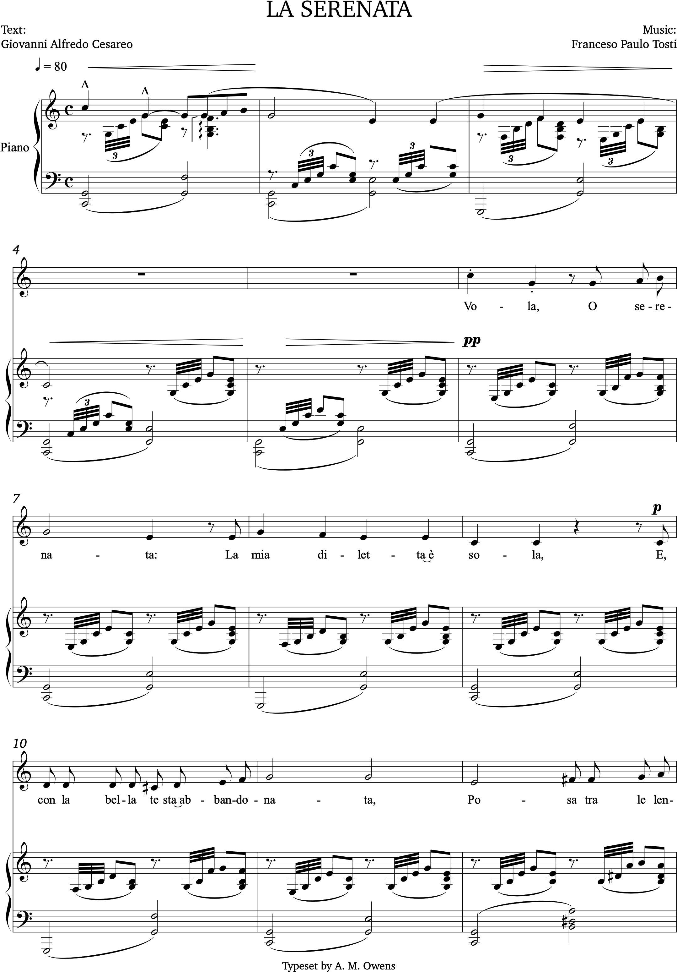Tosti, Francesco: La Serenata - C