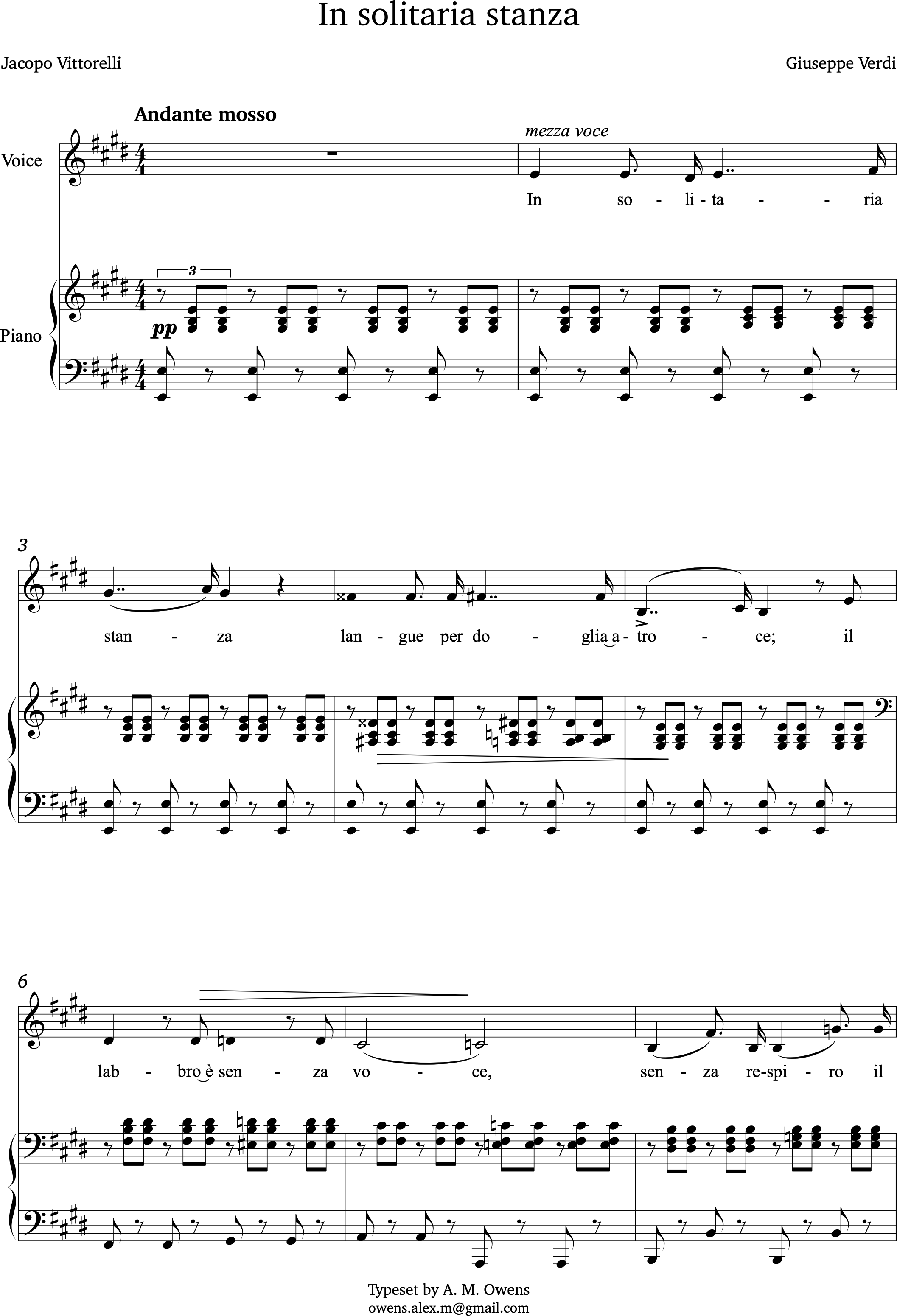 Verdi, Giuseppe: In solitaria stanza - E