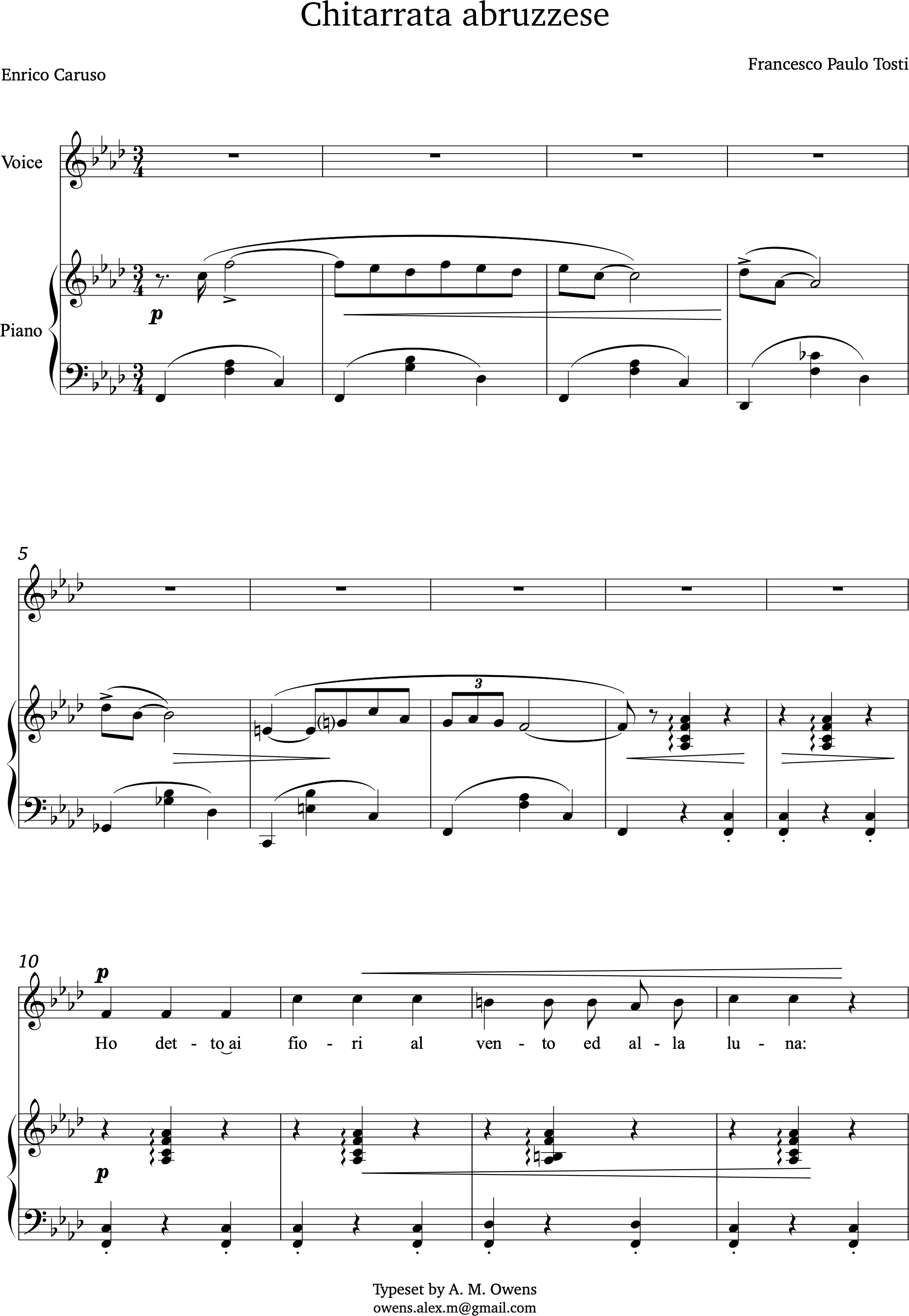 Tosti, Francesco: Chitarrata abruzzese - F minor