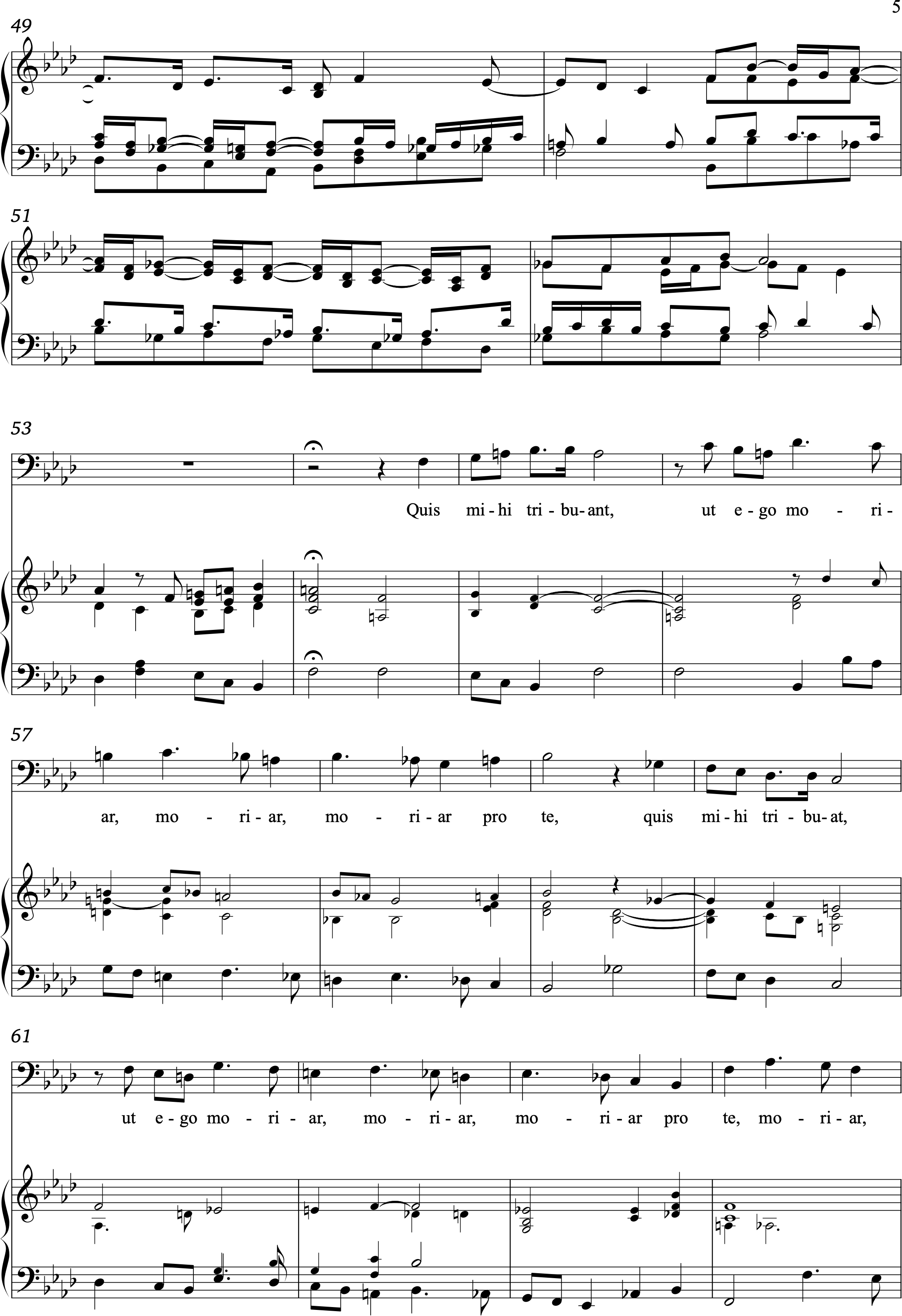 Schütz, Heinrich: Fili mi Absalon, piano reduction in B-flat dorian