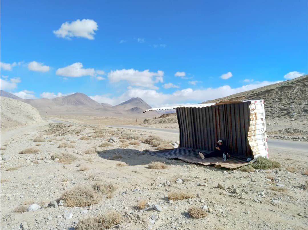 There is a whole lot of nothing out here on the Pamir Highway so in order to find some shelter from the brutal winds we need to work with what we find along the way. But there IS something out here that has been on my mind for over 5 months now. Chin