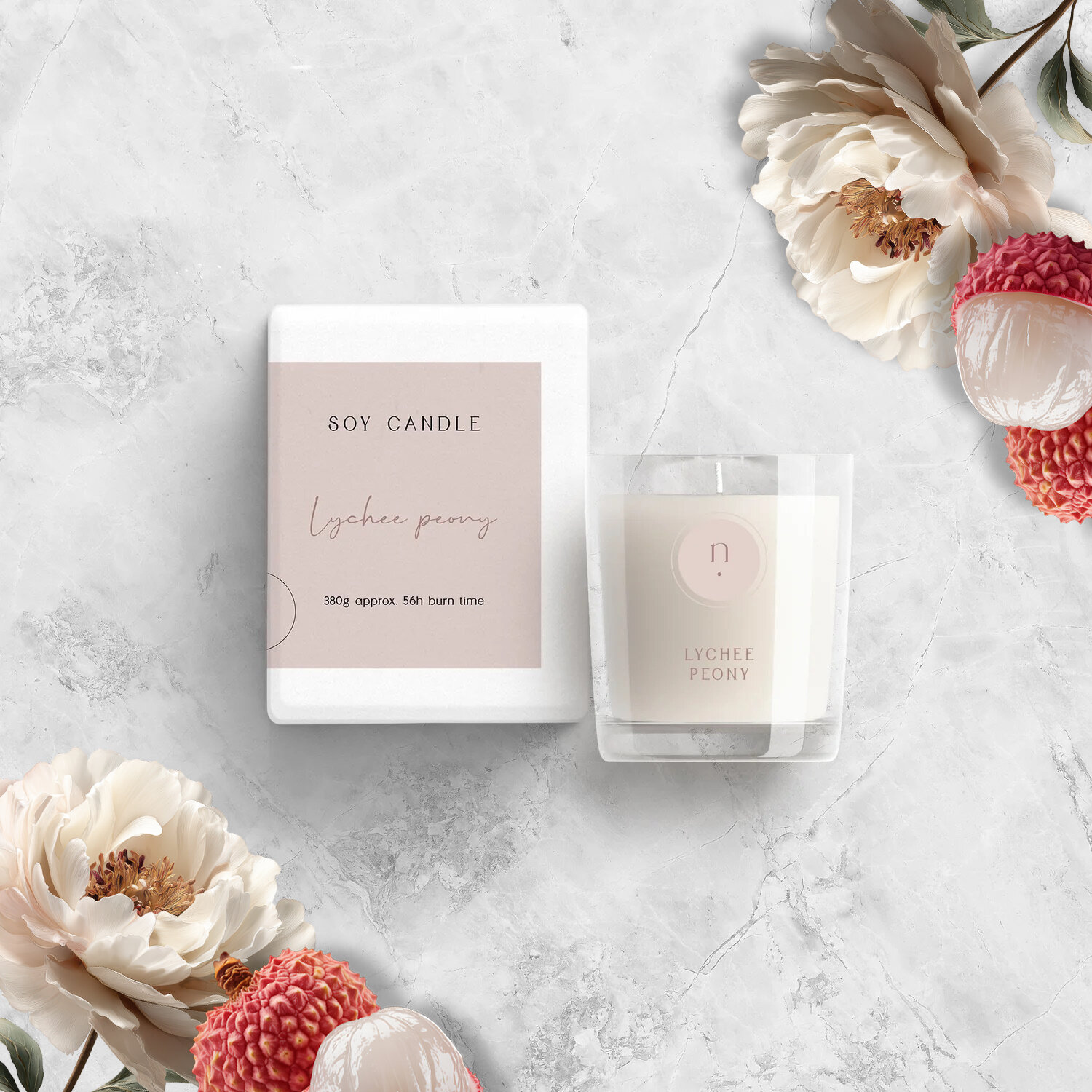 Lychee Peony Soy Candle