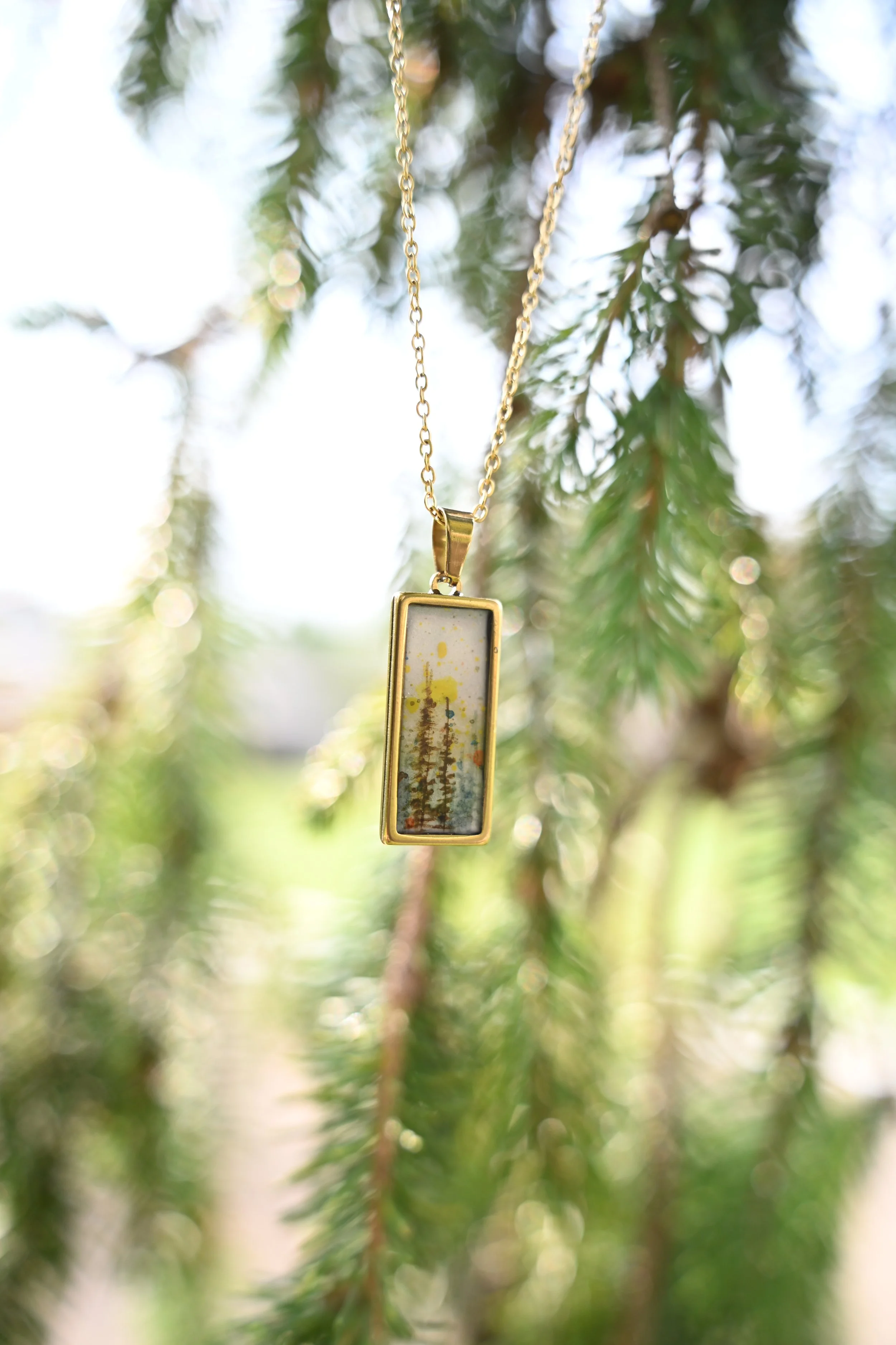 on golden pine