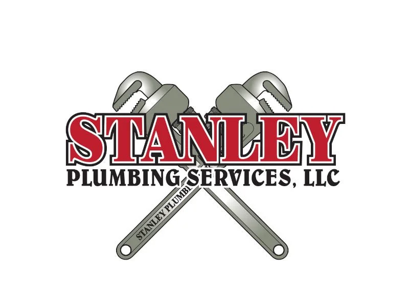 Logo for Stanley Plumbing Services, LLC with two adjustable wrenches crossing behind the company name.