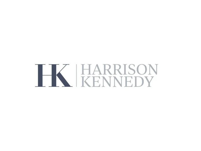 Harrison Kennedy logo with large 'HK' initials on the left and full name to the right.