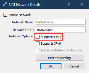  Feel free to rename the network to whatever you like. You can also change the IP allocation though for my lab I left the default as is. The only change that I made was to disable DHCP as I will be using the Active Directory server for that. 
