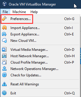  Start by going to File -&gt; Preferences in the main Virtualbox Manager 