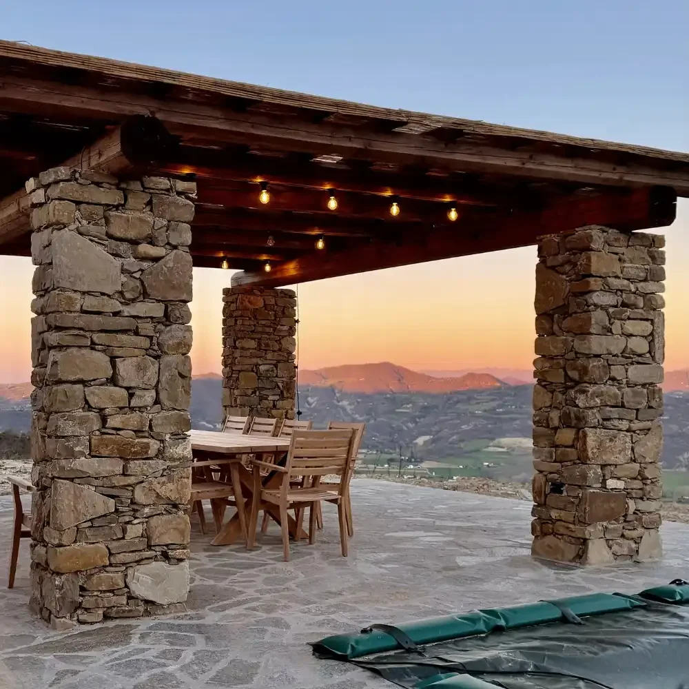 Gacebo at Villa Asti with a stunning view