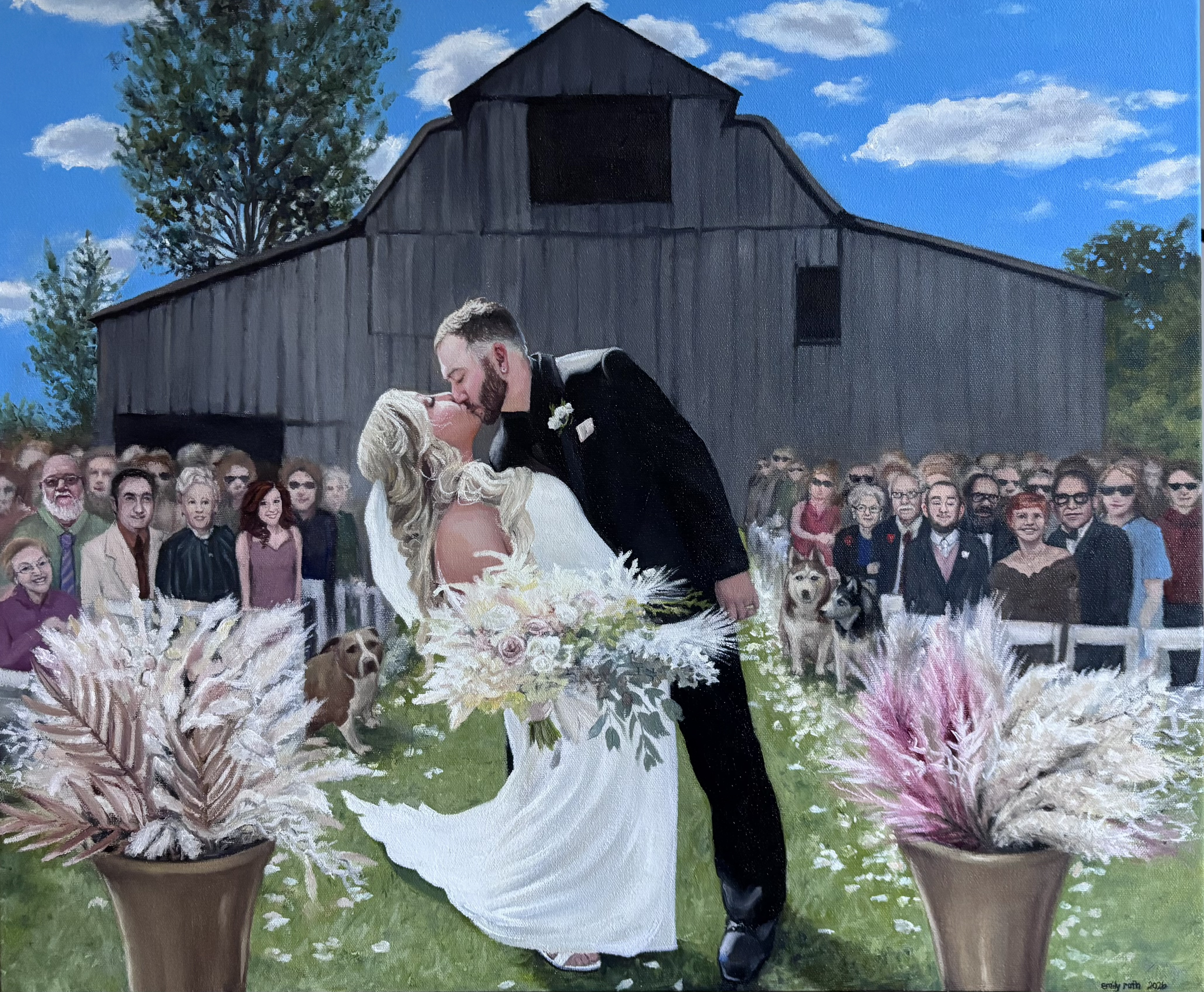 Mr. & Mrs. Schwent, 2026, oil on canvas, 24x20"
Live Wedding Painting
Emily Roth Arts, LLC
